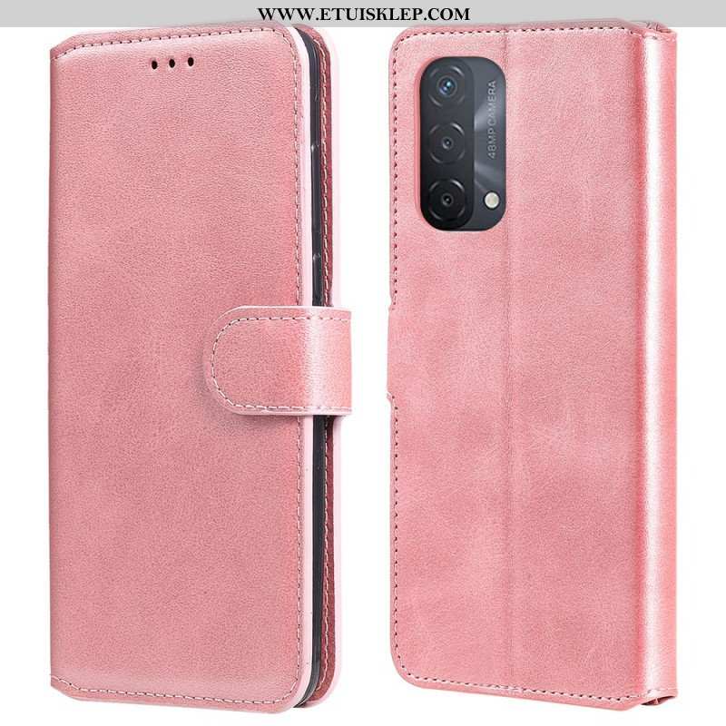 Etui Folio do Oppo A54 5G / A74 5G Efekt Skóry